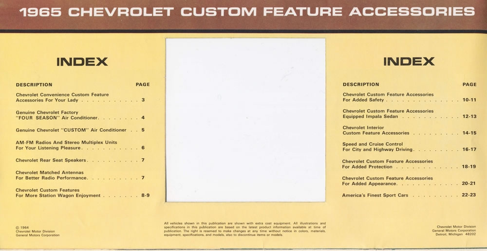 1965 Chevrolet Accessories Booklet Page 8